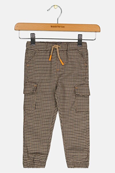 Andy & Evan Toddler Boy Drawstring Cargo Pants, Beige Combo