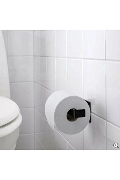 IKEA Siyah Çelik Tuvalet Kağıtlığı