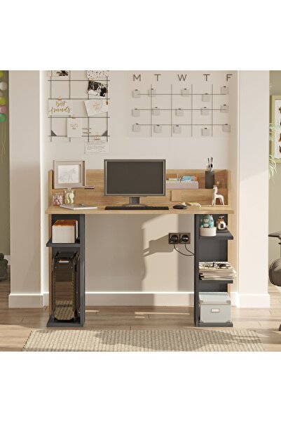 Yurudesign Vader Çalışma Masası Bilgisayar Masası Raflı Sepet-Antrasit VR1-SA