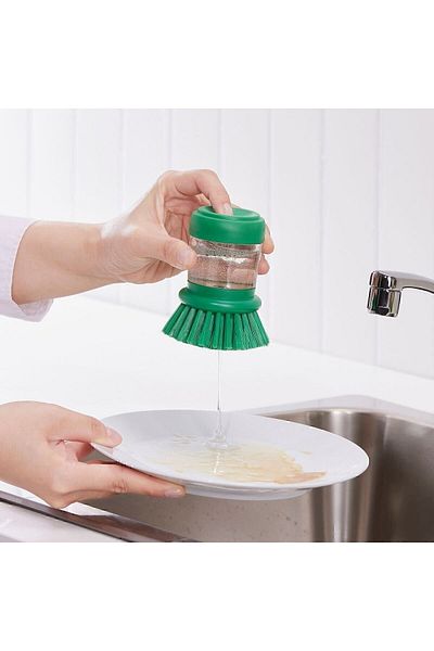 IKEA Green Dish Brush with Detergent Tank