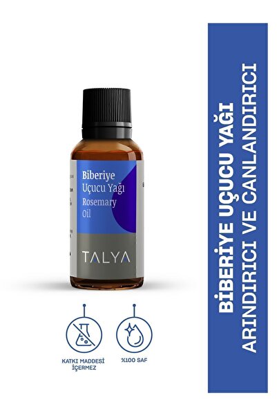 Talya Biberiye Uçucu Yağı, %100 Saf Ve Doğal, Bitkisel Uçucu Yağ, 10 ml