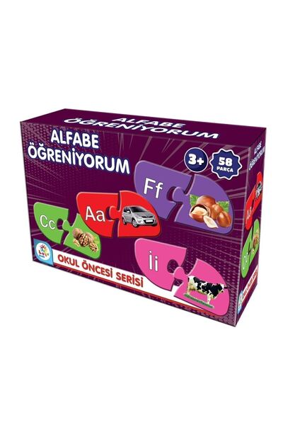 LAÇO KİDS Resimlerle Türkçe Eğitici Alfabe Öğreniyorum 58 Parça