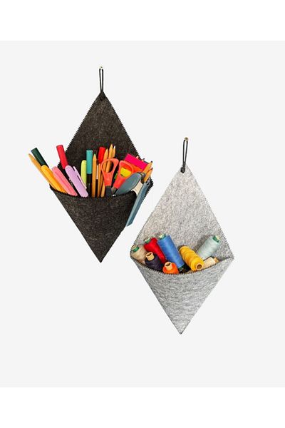 did homeware Helle Hangable Felt Basket Organizer Set