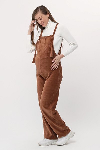 Luvmabelly Myra6114 - Camel Velvet Pregnant Salopet