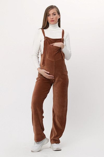 Luvmabelly Myra6114 - Camel Velvet Pregnant Salopet