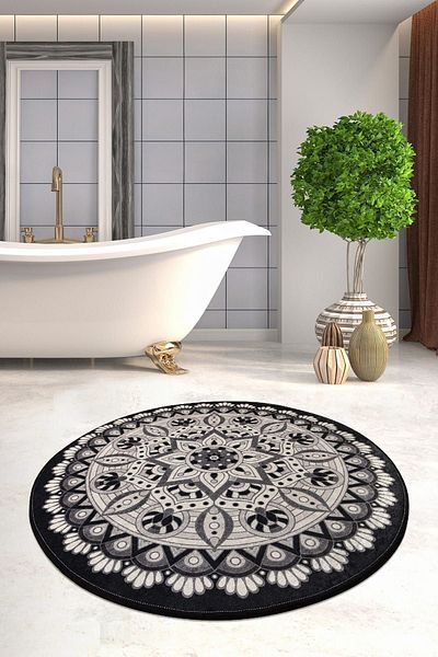 Chilai Home Στρογγυλό Μάνταλο Πόρτας Cindeyi Μαύρο 100 cm