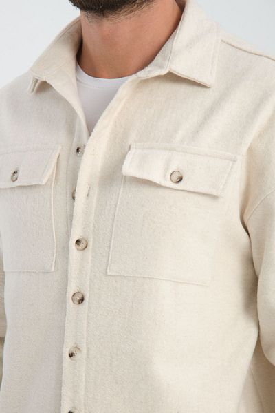 VIKUNYA Iarnă Cozy Fit Texturat Lumberjack Stamp Shirt Coat Cozy Fit