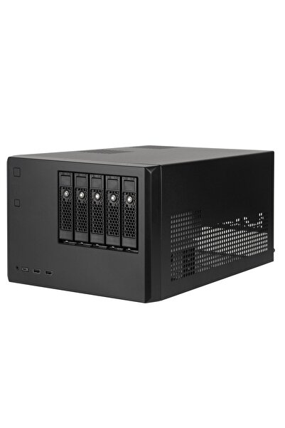 SilverStone Cs351 5 Adet Sas-12g/sata-6g Çalışırken Değiştirilebilir Yuvaya Sahip, Matx Nas Kasası