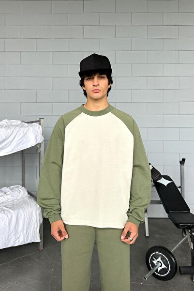 Flaw Wear Flaw Atelier Raglan Sleeve Oversize Khaki Long Sleeve T-Shirt