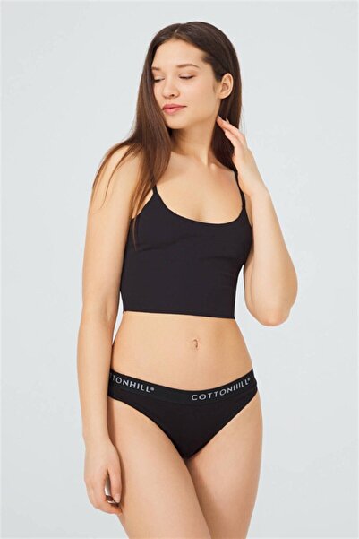 Cottonhill Pamuklu Basic Kadın Tanga Külot 3'lü Paket