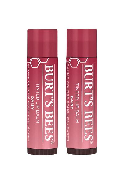 Burts Bees Colored Lip Care Cream Coral Flower - Tinted Lip Balm Daisy 4,25 Gr X2 Pieces