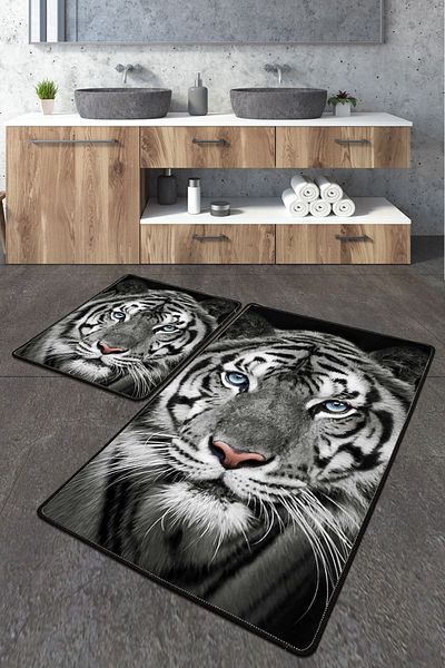 Chilai Home Σετ μπάνιου 2 τεμαχίων Hunter Χαλί μπάνιου Djtbathroom