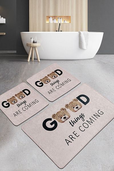 Chilai Home Bath Rug Set of 3 Djtbanyo