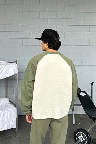 Flaw Wear Flaw Atelier Raglan Sleeve Oversize Khaki Long Sleeve T-Shirt