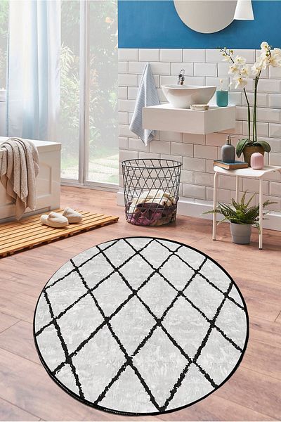 Chilai Home Creix Διάμετρος 100x100 cm Μοκέτα Μπάνιου Djth