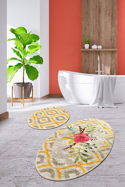 Chilai Home Blondie DJT Σετ 2 τεμαχίων - Σετ Τουαλέτας, Μπάνιου, Χαλάκι και Χαλί