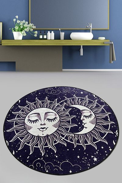 Chilai Home Χαλί μπάνιου Aten Διαμέτρου 100x100 cm Djth