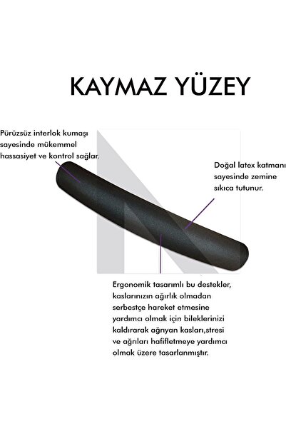 ACTIVE TEAM MP03 - Memory Mouse Ve Klavye Bilek Destek Pedi | Yumuşak, Ergonomik, El Bileği Dinlendirme Ped Set