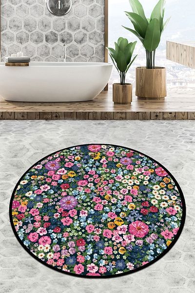 Chilai Home سجادة حمام أنثوريوم 100×100 سم قابلة للغسل Djt