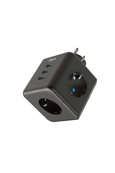 Vothoon Thermal Current Protected Heat Resistant 3-Piece Wall Mounted Socket 3x Usb