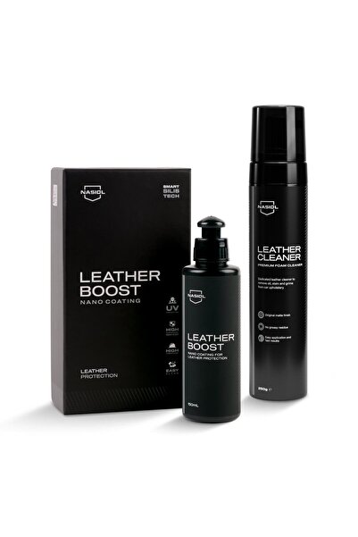 Nasiol -SET 10-Leatherboost Deri Yüzey Nano Kaplama ve Leathercleaner Deri Te...