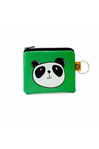 PALTO TASARIM Drawing Panda Printed Coin Purse