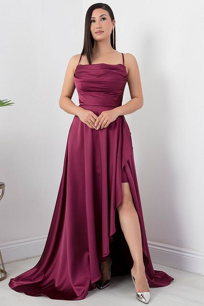 PULLIMM Rochie cu bretele Glope din satin - SB6037