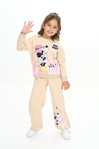 TURKUAZ KIDS High Quality Girl's Tracksuit and Pajama Set - 3 Thread, 100% Cotton, Winter Shardun