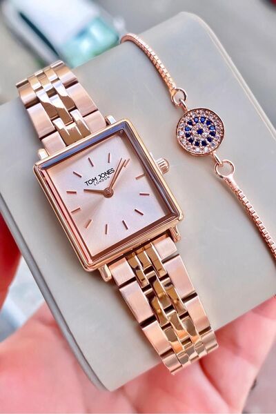 Tom Jones Kadın Kol Saati Çelik 3ATM Su Geçirmez Bileklik Hediyelidir 2Yıl Ga...