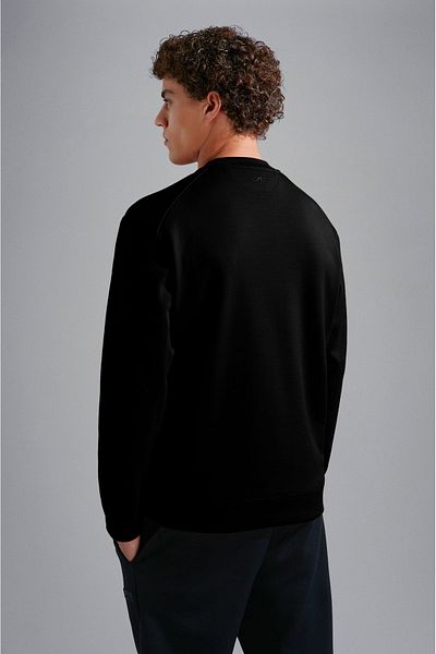 PAUL&SHARK Men's Black Sweatshirt - Cotton, Long Sleeve, Daily Use, Woven - 14311890 -011