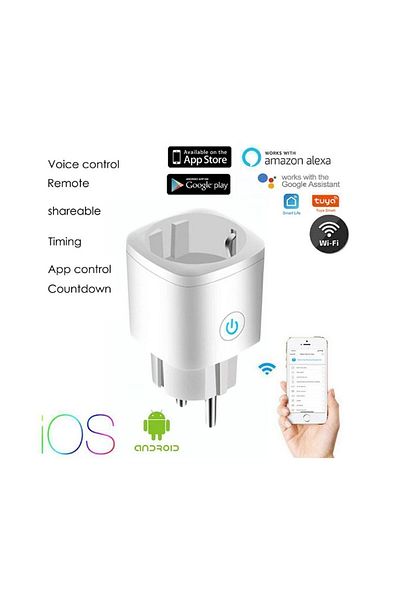 Vothoon Surge Protected Smart Socket Wifi Tuya Supported Android And Ios