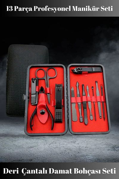 lawrenceshop 12+1 Piece Professional Manicure Pedicure Set with Bag |   Groom's Bundle Set