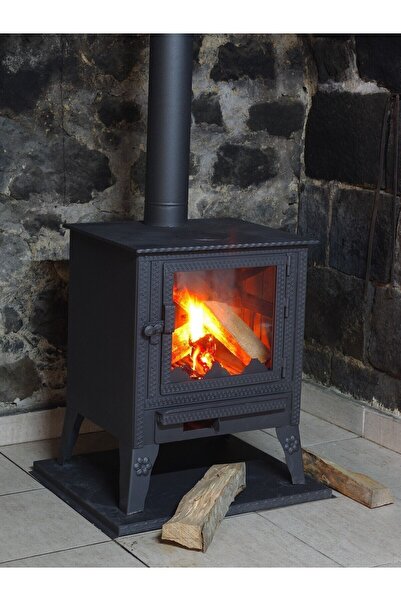 KAAN KUZİNE Camlı Tuğlalı Şömine Soba