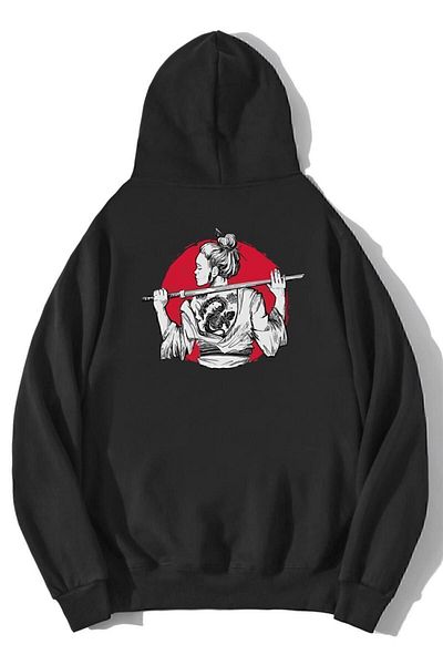 BRZ COLLECTION Hanorac unisex oversize Samurai Girl
