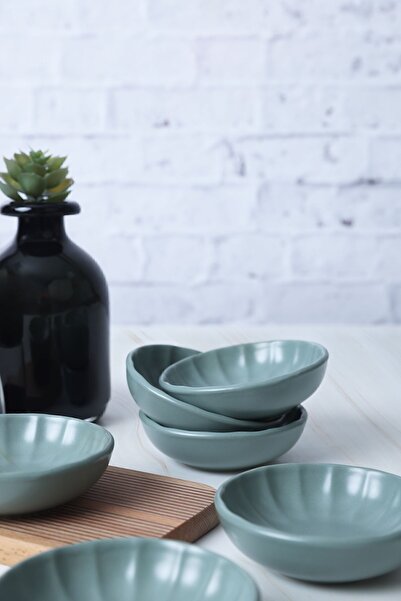 Keramika Sirius Matte Green Snack Bowl - 12 Cm, 6 Pieces, 322