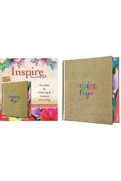Tyndale House Publishers الكتاب المقدس Nlt Inspire Prayer غلاف مقوى ذهبي معدني