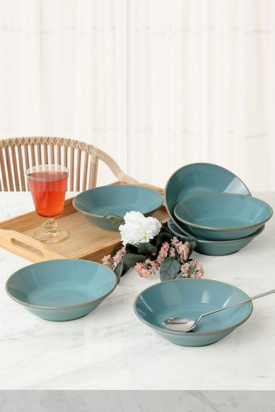 Keramika Granite Turquoise Hitit Dinner Plate 18 Cm 6 Pieces