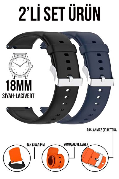 COBRA 18mm Fossil-Welder-Casio-Seiko-Omega-Armani Saat Uyumlu Silikon Saat Ko...