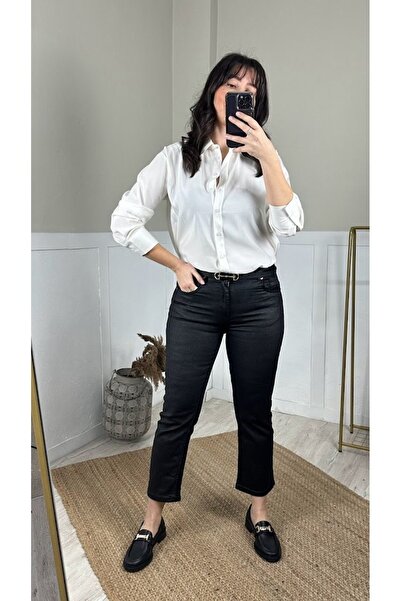 Muaz Marka Li?krali Mumlu Si?yah Jean Pantolon (Bİ?R BEDEN BÜYÜK ALİNMALİ)