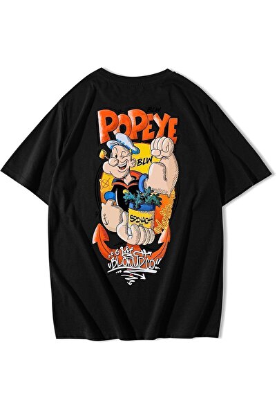 BRZ COLLECTION Unisex Oversize Popeye (Temel Reis) T-shirt