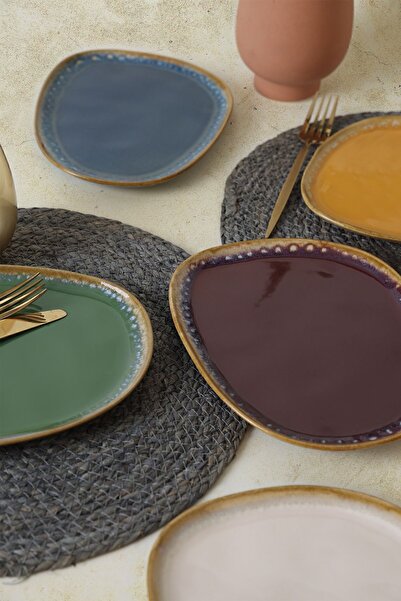 Keramika Shizen Mix Tetra Farfurie Tort 23 Cm 6 Bucati