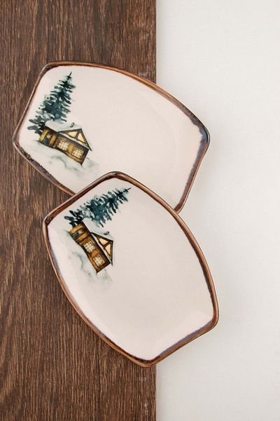 Bursa Porselen Dekor Winter 2 Porcelain Plates