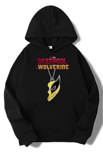 BRZ COLLECTION Hanorac galben supradimensionat unisex Deadpool și Wolverine - Design Best Friend