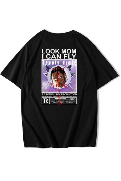 BRZ COLLECTION Tricou unisex oversize Look Mom I Can Fly