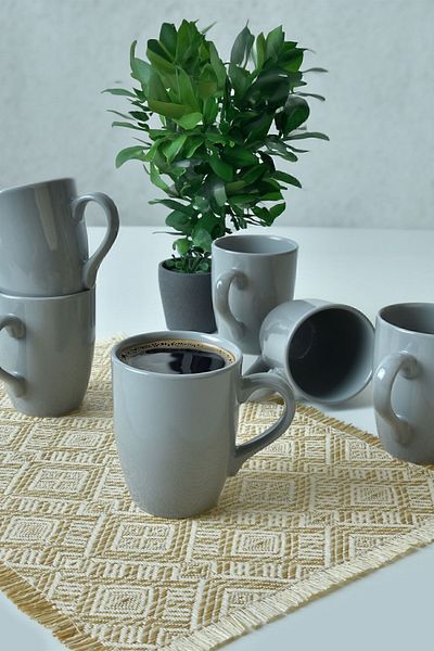 Keramika Gray Alpha Mug 11 Cm 6 Pieces 638