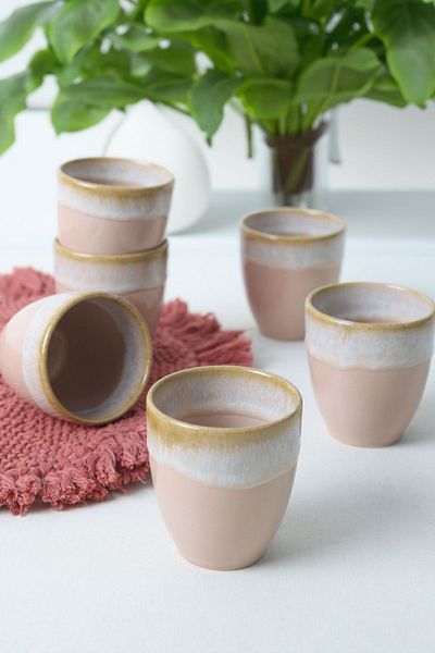 Keramika Κούπα Shizen Latte Latte - 8 cm, 6 τεμάχια, μοντέλο Q38