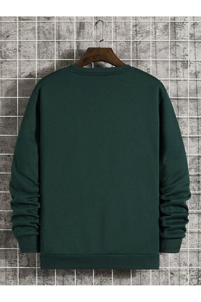 LA GULER Χειμερινό φούτερ Unisex Oversize - Crew Neck, 3 κλωστές βαμβακερό, φλις και σαρντόνι