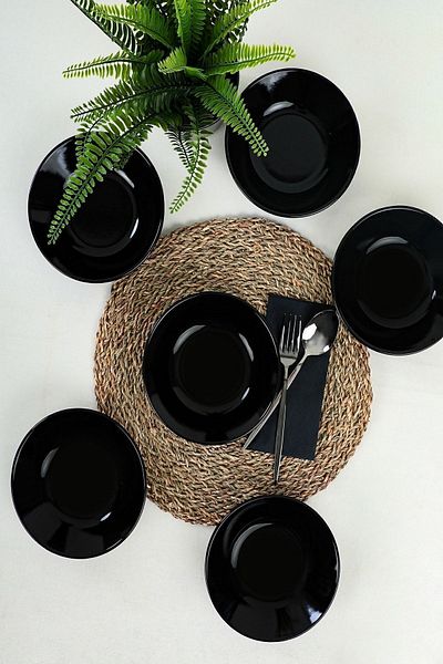 Keramika Farfurie Hitit Neagra 18 Cm 6 Bucati 650