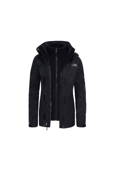 THE NORTH FACE Siyah Kadın Outdoor Montu T0Cg56Kx7 W Evolve ii Triclimate Jacket