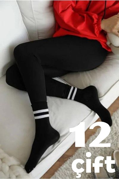 mrmpro Εύκαμπτο και απαλό Lycra Unisex Σετ κάλτσες διπλής γραμμής - χτενισμένο βαμβακερό